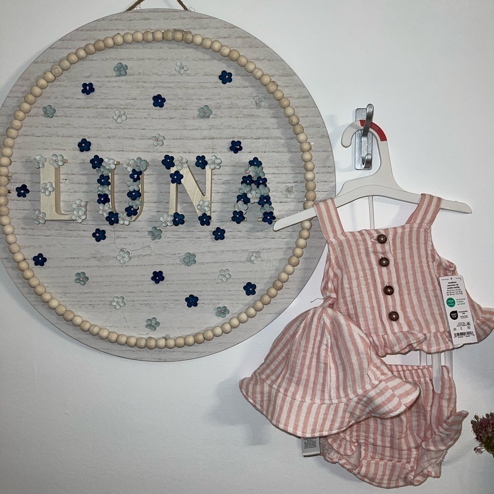 Carter's Pink Striped Kids Matching Set